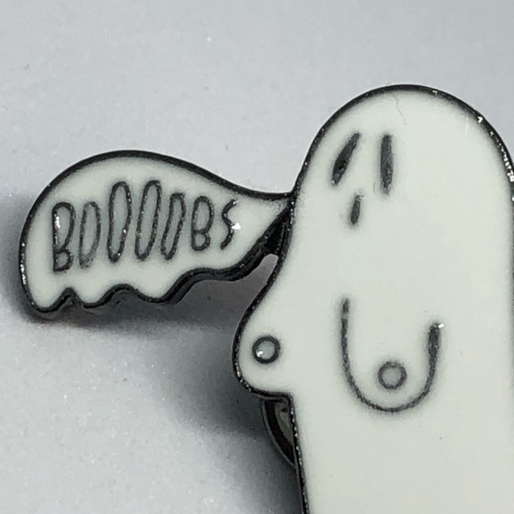 Ghost Boo*ies Enamel Pin Lapel New Funny Novelty - Picture 2 of 9